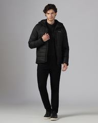 MENS STRYDE PUFFER HOODY JACKET Black