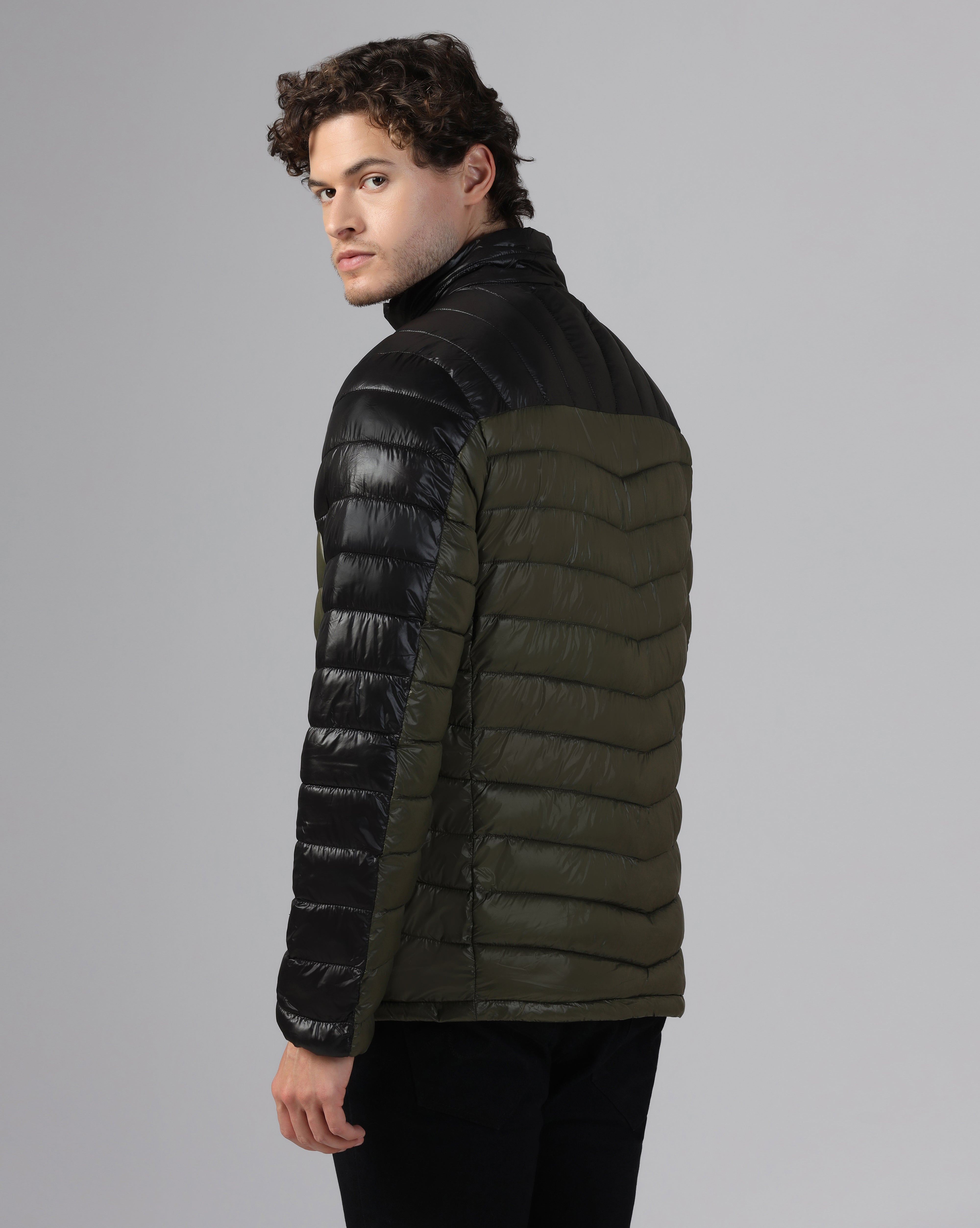 MENS AERIX PUFFER JACKET Black/Green
