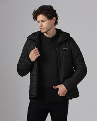 MENS STRYDE PUFFER HOODY JACKET Black