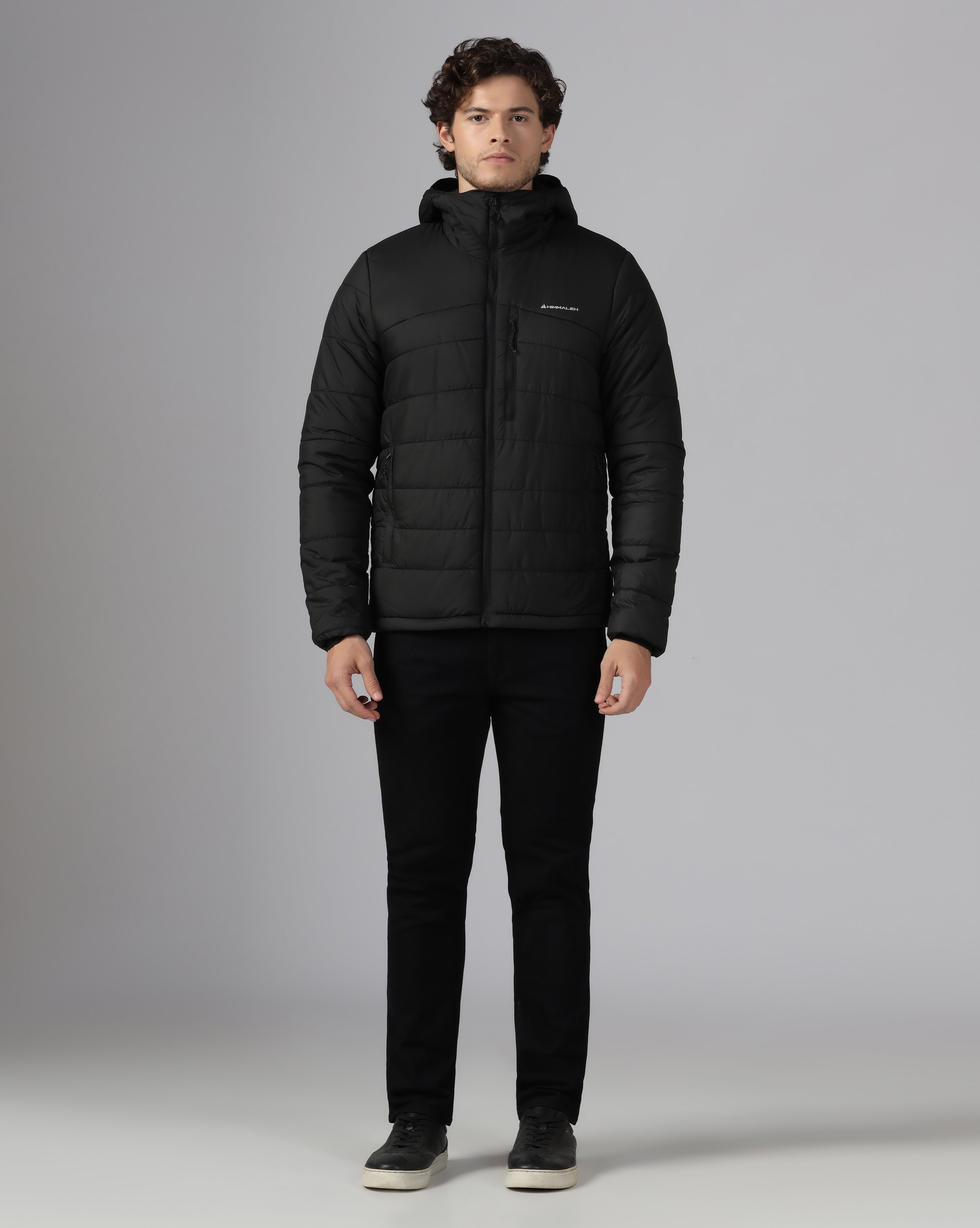 MENS STRYDE PUFFER HOODY JACKET Black