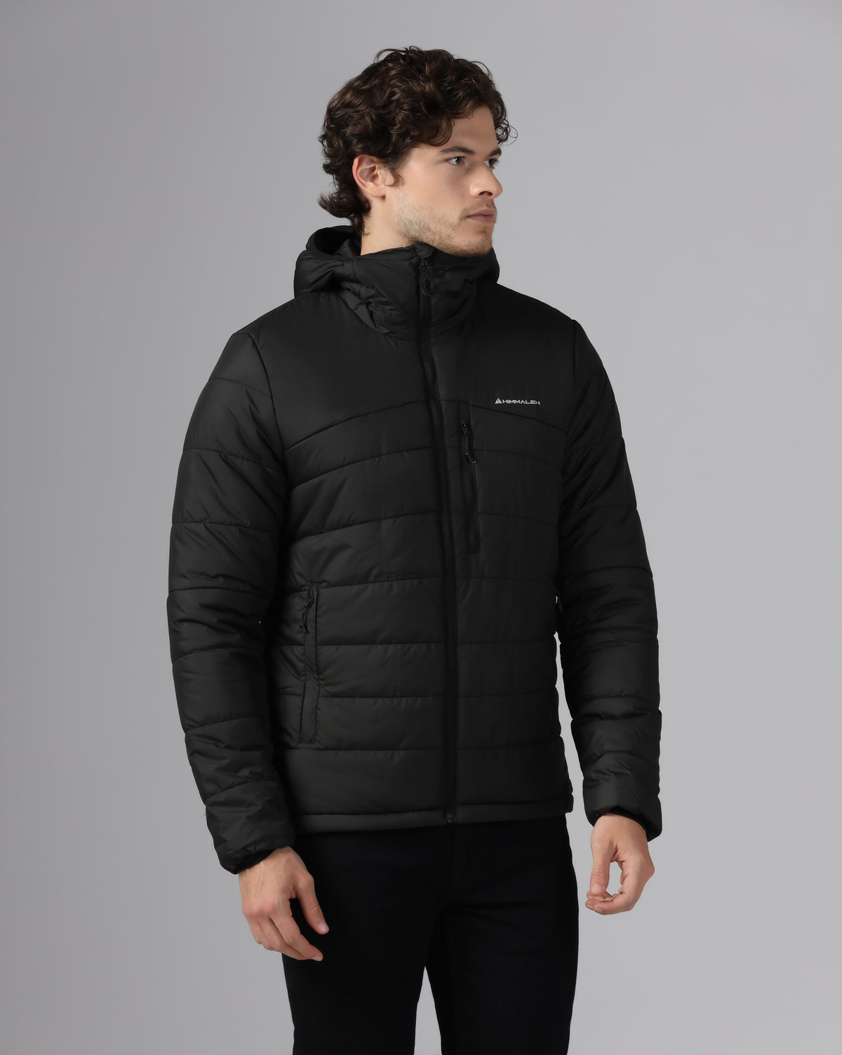MENS STRYDE PUFFER HOODY JACKET Black