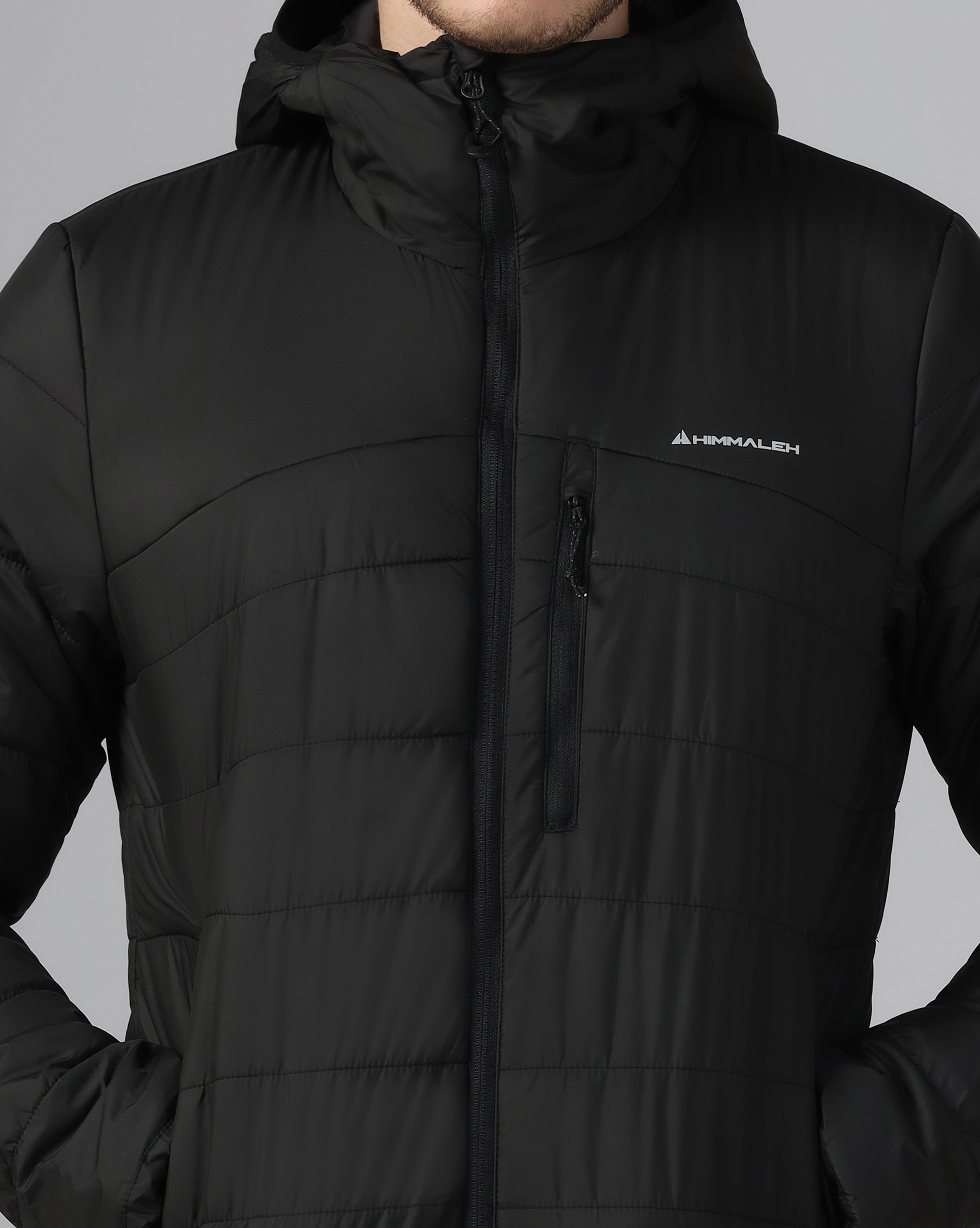 MENS STRYDE PUFFER HOODY JACKET Black