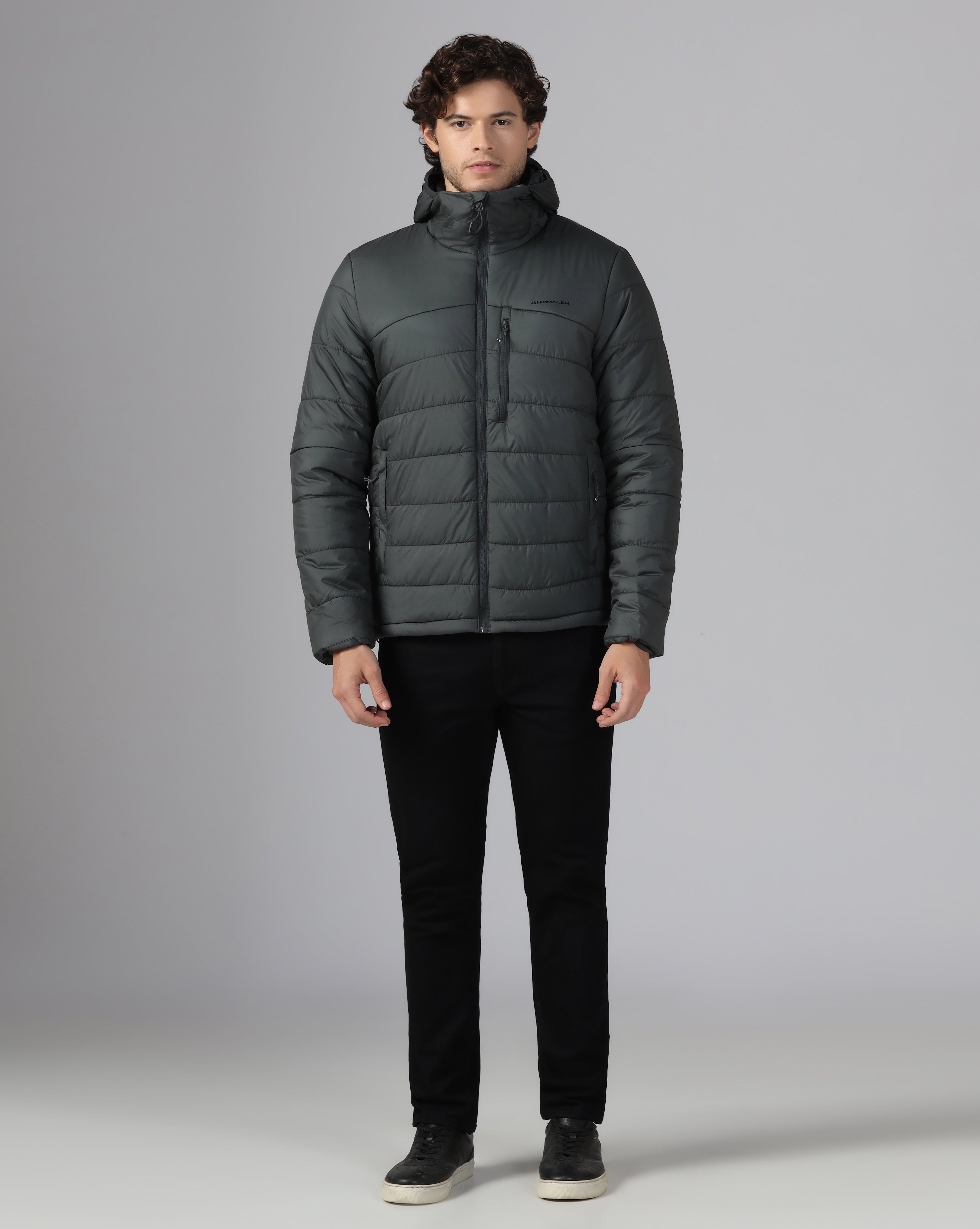 MENS STRYDE PUFFER HOODY JACKET Grey