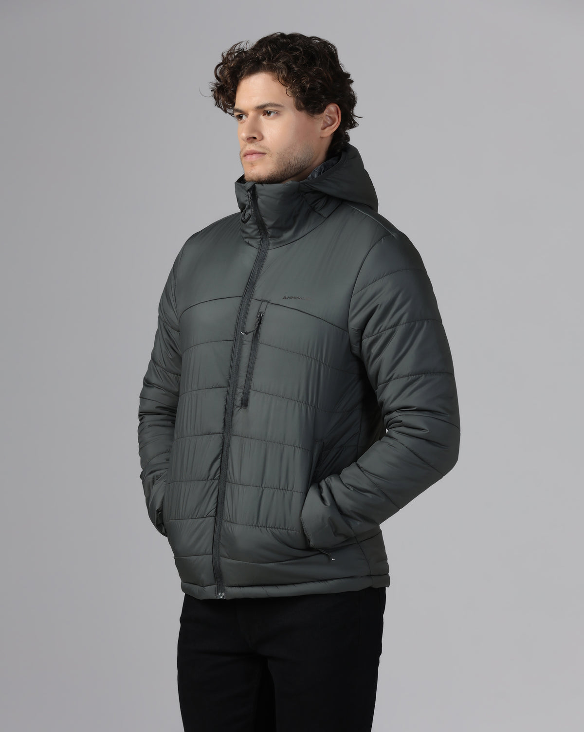 MENS STRYDE PUFFER HOODY JACKET Grey