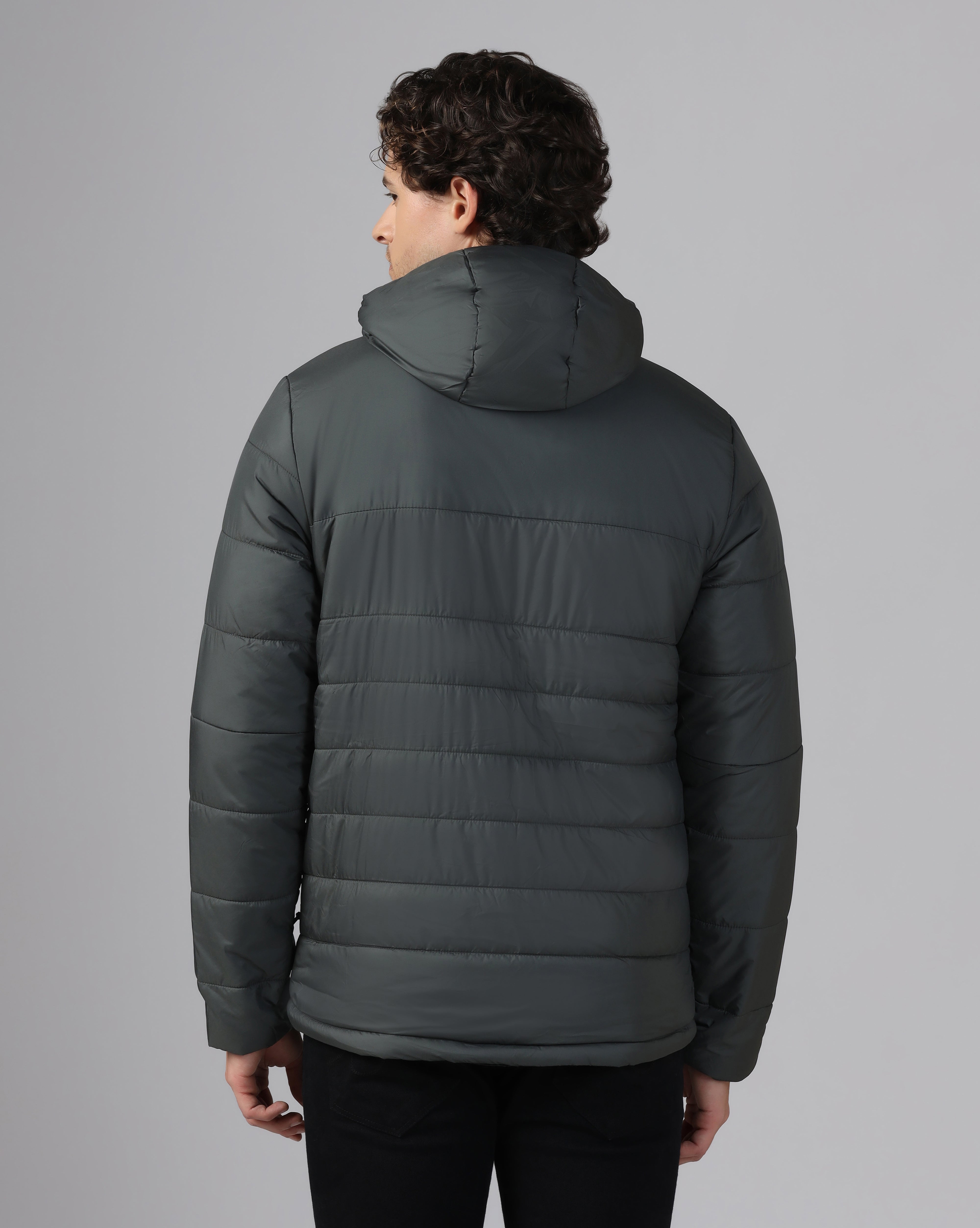 MENS STRYDE PUFFER HOODY JACKET Grey