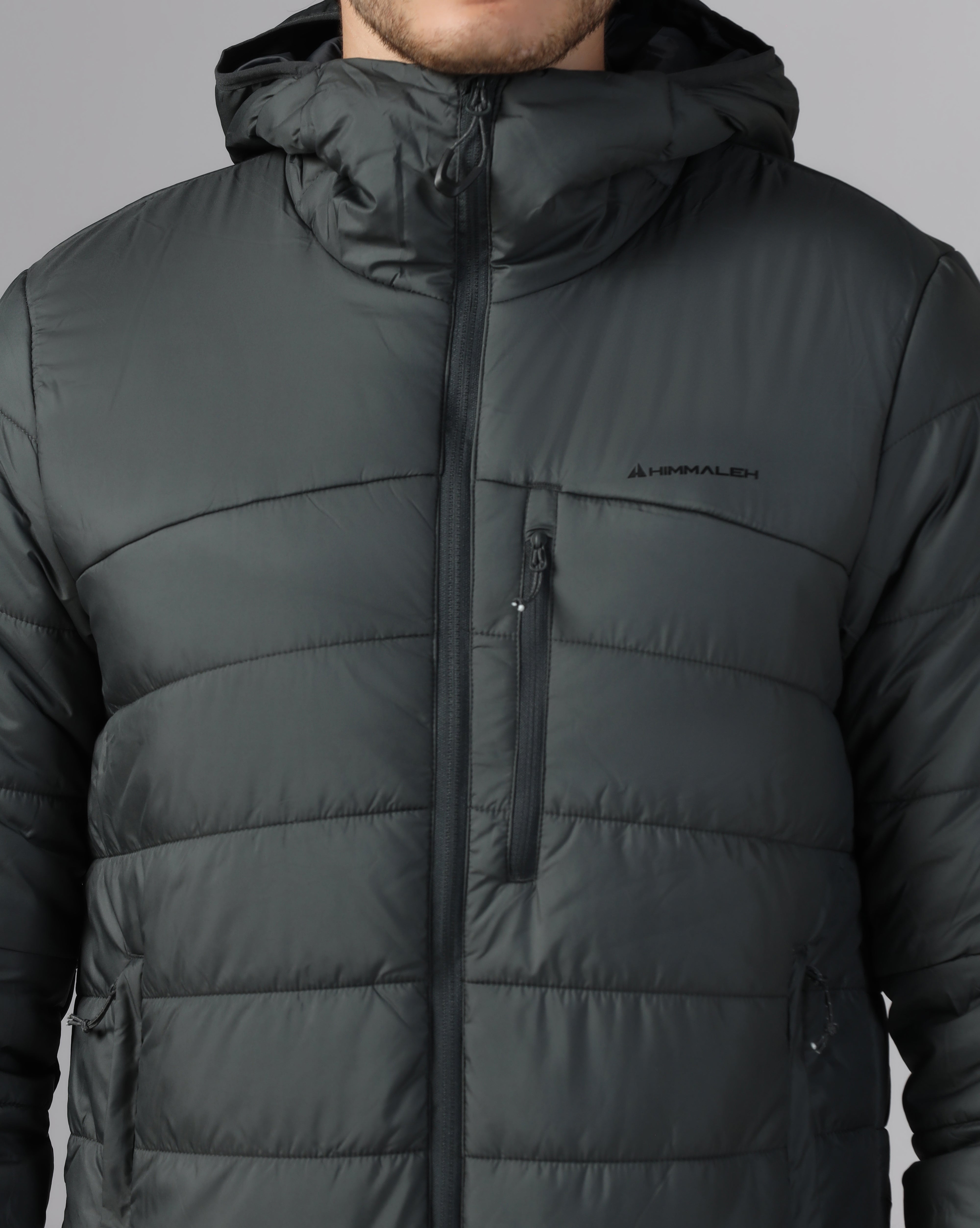 MENS STRYDE PUFFER HOODY JACKET Grey