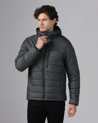 MENS STRYDE PUFFER HOODY JACKET Grey