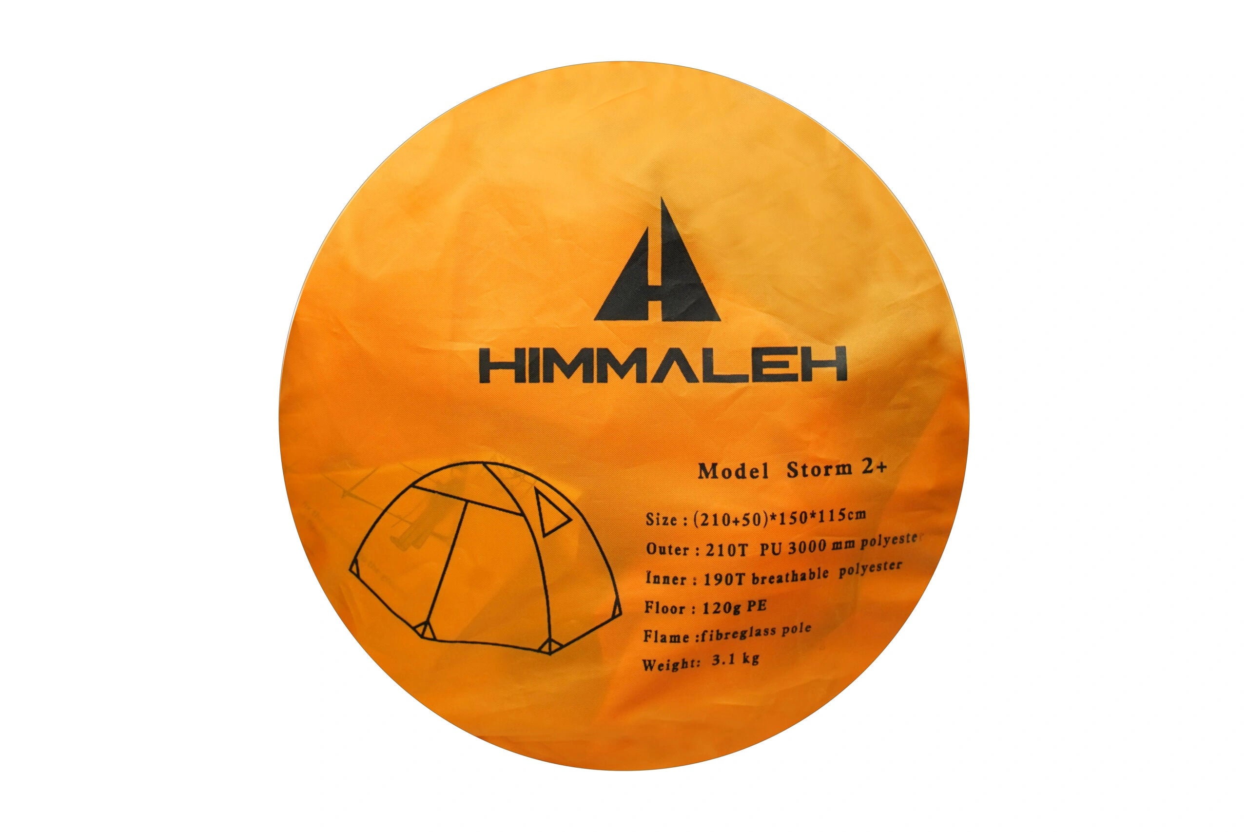 STORM 2+ CAMPING TENT ORANGE