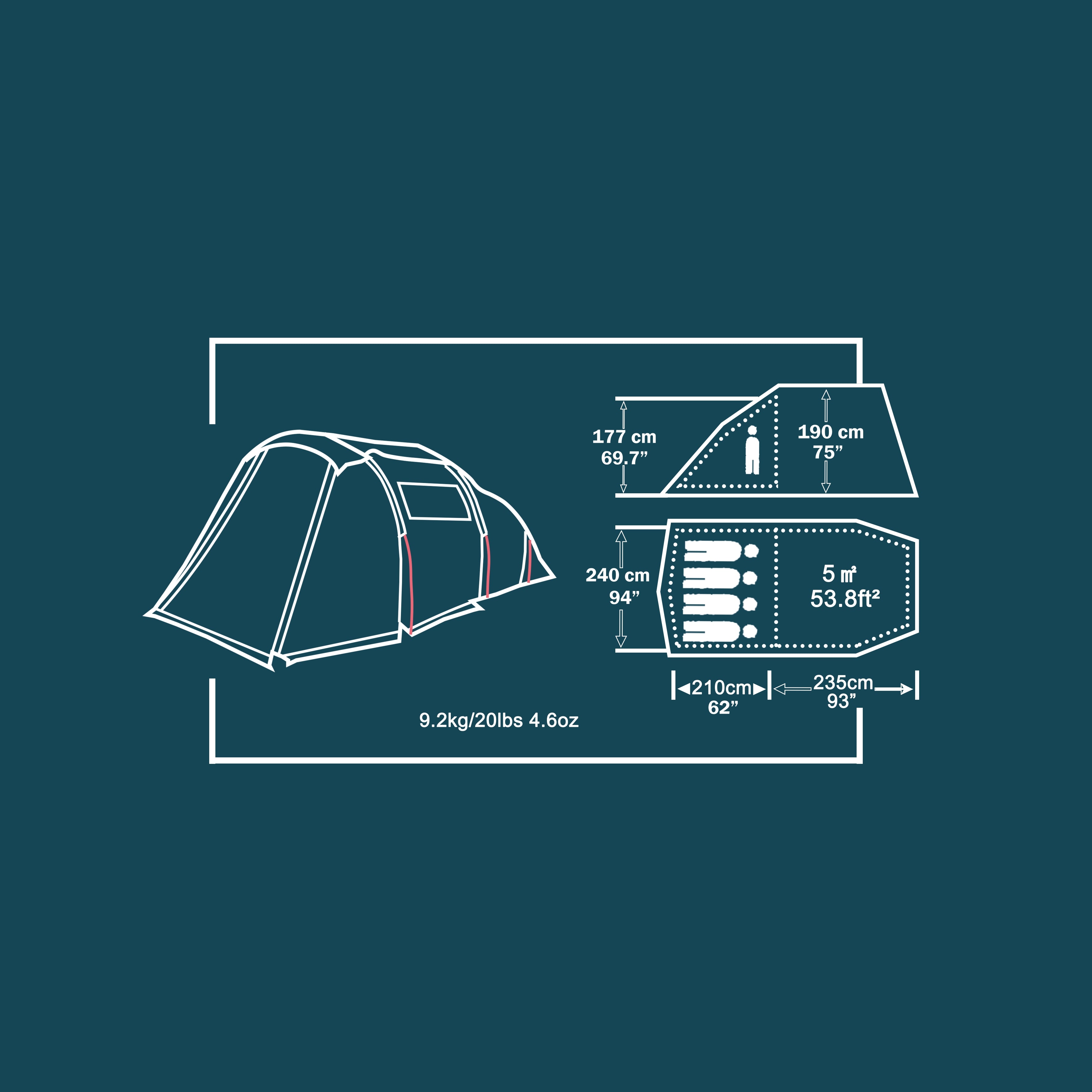 BASECAMP 4.1 CAMPING TENT