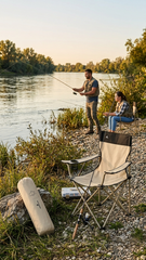 Foldable Quad Camping Chair with Cup Holder | Heavy-Duty Portable Outdoor Chair